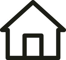 Home outline icon symbol vector image. Illustration of the house real estate graphic property design image