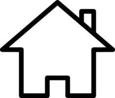 Home outline icon symbol vector image. Illustration of the house real estate graphic property design image