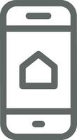 Home outline icon symbol vector image. Illustration of the house real estate graphic property design image