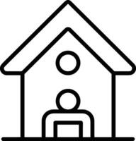 Home outline icon symbol vector image. Illustration of the house real estate graphic property design image