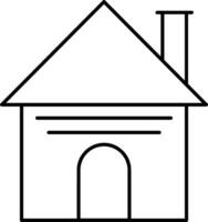 Home outline icon symbol vector image. Illustration of the house real estate graphic property design image