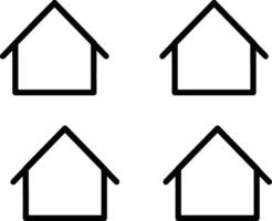 Home outline icon symbol vector image. Illustration of the house real estate graphic property design image