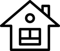 Home outline icon symbol vector image. Illustration of the house real estate graphic property design image