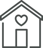 Home outline icon symbol vector image. Illustration of the house real estate graphic property design image