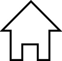 Home outline icon symbol vector image. Illustration of the house real estate graphic property design image