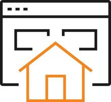 Home outline icon symbol vector image. Illustration of the house real estate graphic property design image