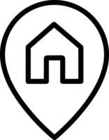 Home outline icon symbol vector image. Illustration of the house real estate graphic property design image