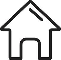 Home outline icon symbol vector image. Illustration of the house real estate graphic property design image