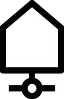 hogar contorno icono símbolo vector imagen. ilustración de el casa real inmuebles gráfico propiedad diseño imagenv