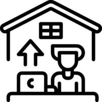 Home outline icon symbol vector image. Illustration of the house real estate graphic property design imagev