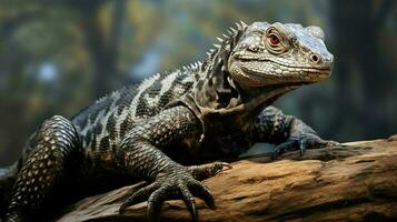 AI generated cute Ackie Monitor nature animal wallpaper background photo