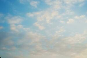 Blue sky with white clouds photo