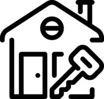 Home outline icon symbol vector image. Illustration of the house real estate graphic property design image