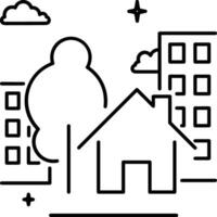 Home outline icon symbol vector image. Illustration of the house real estate graphic property design image