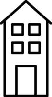 Home outline icon symbol vector image. Illustration of the house real estate graphic property design image