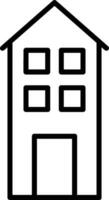 Home outline icon symbol vector image. Illustration of the house real estate graphic property design image