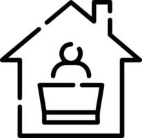 Home outline icon symbol vector image. Illustration of the house real estate graphic property design imagev