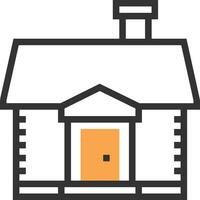 Home outline icon symbol vector image. Illustration of the house real estate graphic property design image