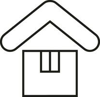 Home outline icon symbol vector image. Illustration of the house real estate graphic property design image