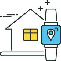 Home outline icon symbol vector image. Illustration of the house real estate graphic property design image