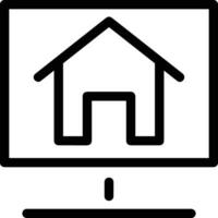 Home outline icon symbol vector image. Illustration of the house real estate graphic property design image