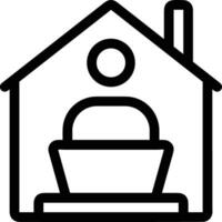 Home outline icon symbol vector image. Illustration of the house real estate graphic property design image