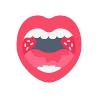 Tonsil icon in vector. Logotype vector