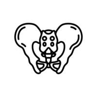 pelvis icono en vector. logotipo vector