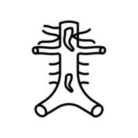 abdominal arterias icono en vector. logotipo vector