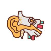 Ear icon in vector. Logotype vector