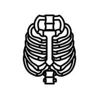 Human Ribs icon in vector. Logotype vector