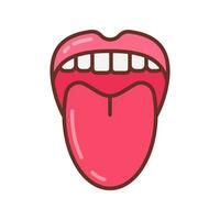 Tongue icon in vector. Logotype vector
