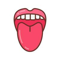 Tongue icon in vector. Logotype vector