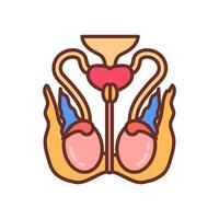 Testicle Nerve icon in vector. Logotype vector