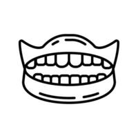 icono de dientes en vector. logotipo vector