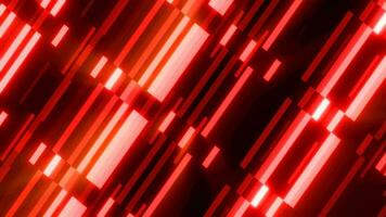 Red bright glowing energy lines stripes with light futuristic hi-tech background video