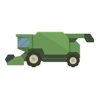 combinar segador tractor icono dibujos animados vector. vehículo industria vector