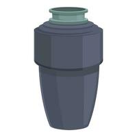 Food waste disposer compost icon cartoon vector. Recycle bin vector