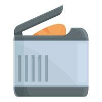 Fresh bread maker icon cartoon vector. Food cook home vector