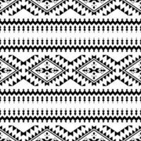 Tribal seamless stripe pattern. Ethnic texture motif. Abstract geometric vector illustration. Black and white. Design for rug, curtain, pillow, textile, wrapping, fabric, tablecloth, embroidery.