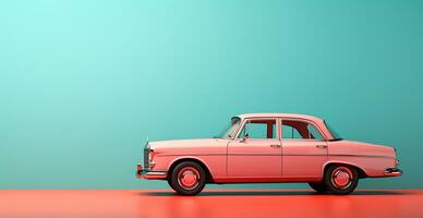 AI generated Retro car on isolated background - AI generated image photo