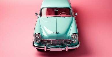 AI generated Retro car on isolated background - AI generated image photo