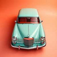 AI generated Retro car on isolated background - AI generated image photo