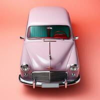 AI generated Retro car on isolated background - AI generated image photo