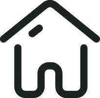 Home outline icon symbol vector image. Illustration of the house real estate graphic property design image