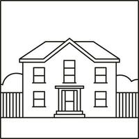 Home outline icon symbol vector image. Illustration of the house real estate graphic property design image