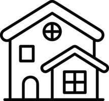 Home outline icon symbol vector image. Illustration of the house real estate graphic property design image