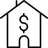 Home outline icon symbol vector image. Illustration of the house real estate graphic property design image