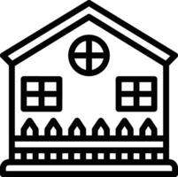 Home outline icon symbol vector image. Illustration of the house real estate graphic property design image