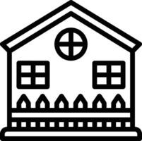 Home outline icon symbol vector image. Illustration of the house real estate graphic property design image